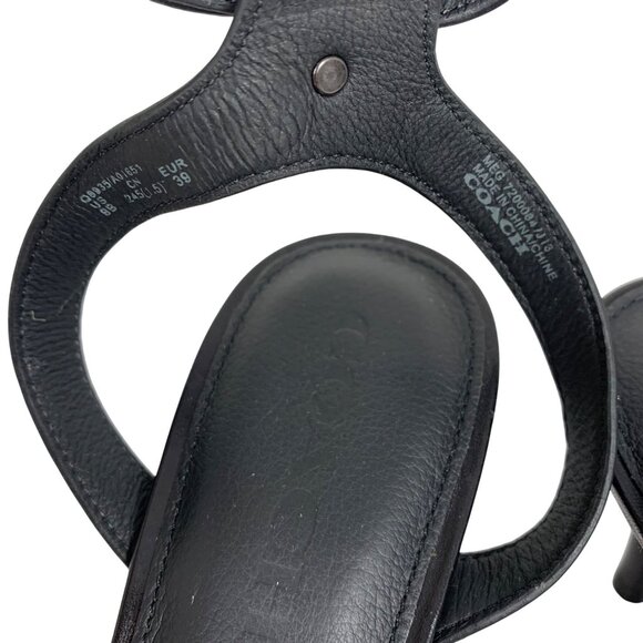 COACH Meg Snakeskin Ankle-Strap Dress Sandals Strappy Heels Womens SZ 9 NWOB - Picture 2 of 6